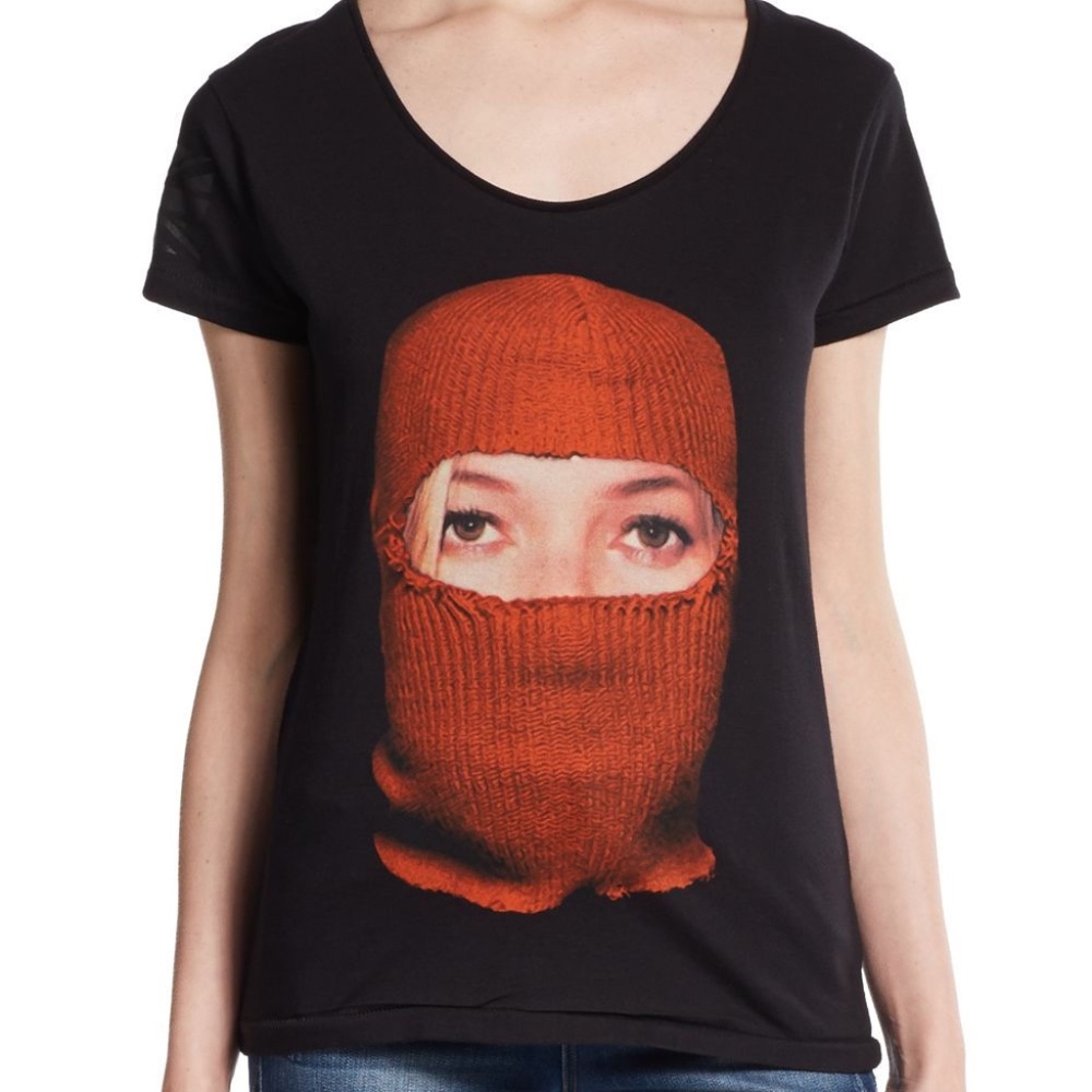 ELEVEN PARIS Kate Moss Balaclava Tee T-Shirt Top